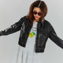 Objscarlet biker jacket