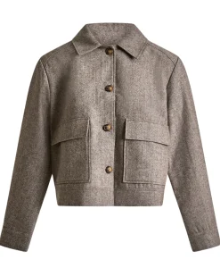 Olive herringbone jacket
