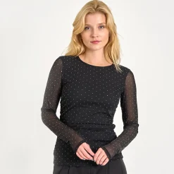 Opal mesh print blouse