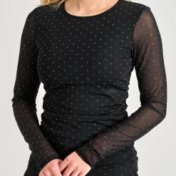 Opal mesh print blouse