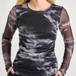 Opal mesh print blouse