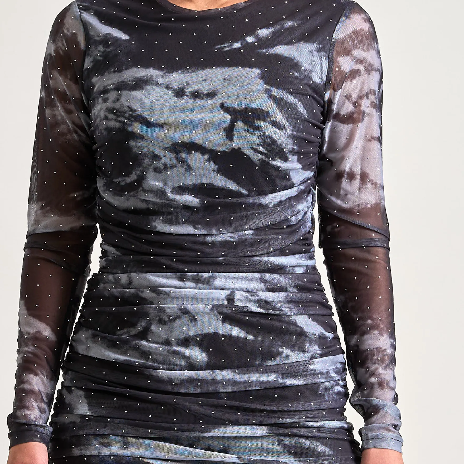 Opal mesh print dress