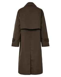 PCAGNES LS TIE TRENCHCOAT