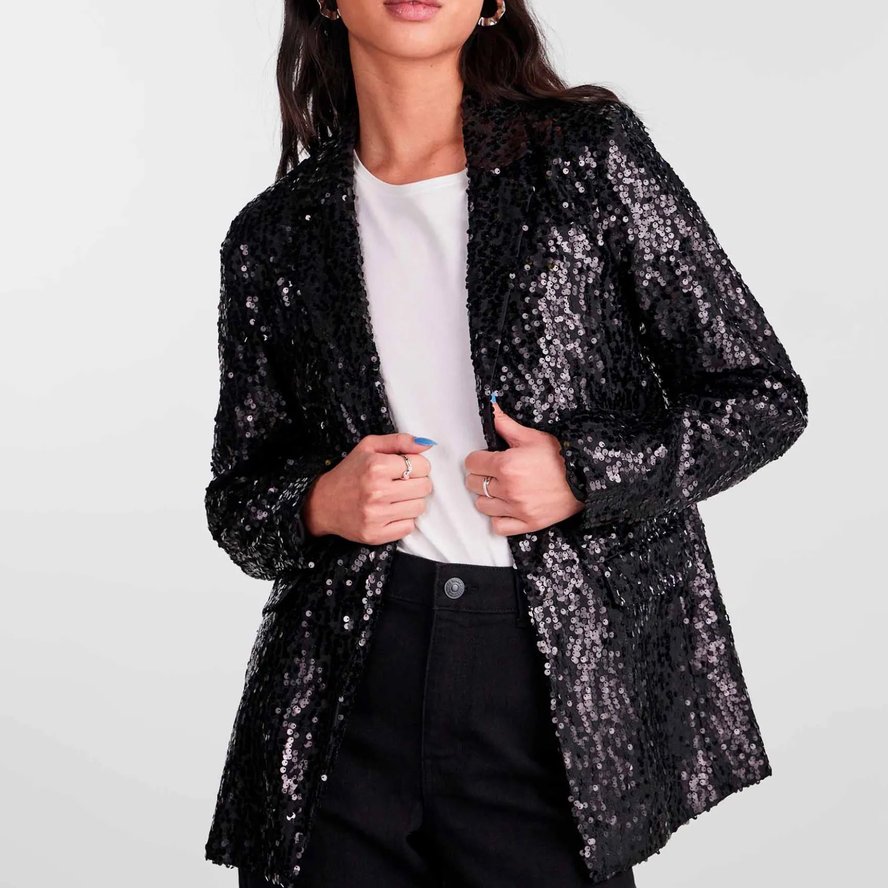Pcbossy sequin blazer