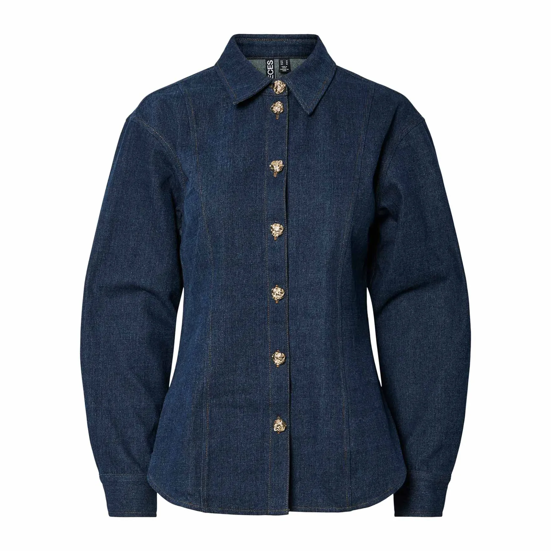 Pcfabia ls fitted denim shirt