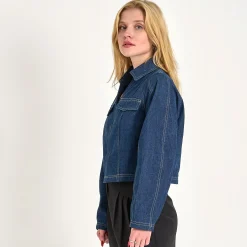 Pcfabia ls v-neck denim top