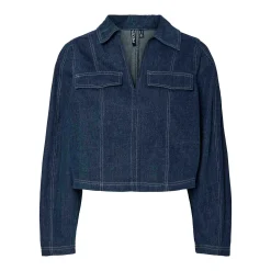 Pcfabia ls v-neck denim top