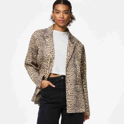 Pcfia ls loose denim blazer