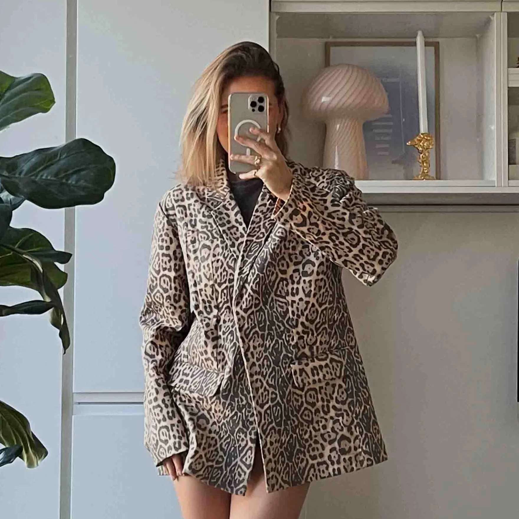 Pcfia ls loose denim blazer