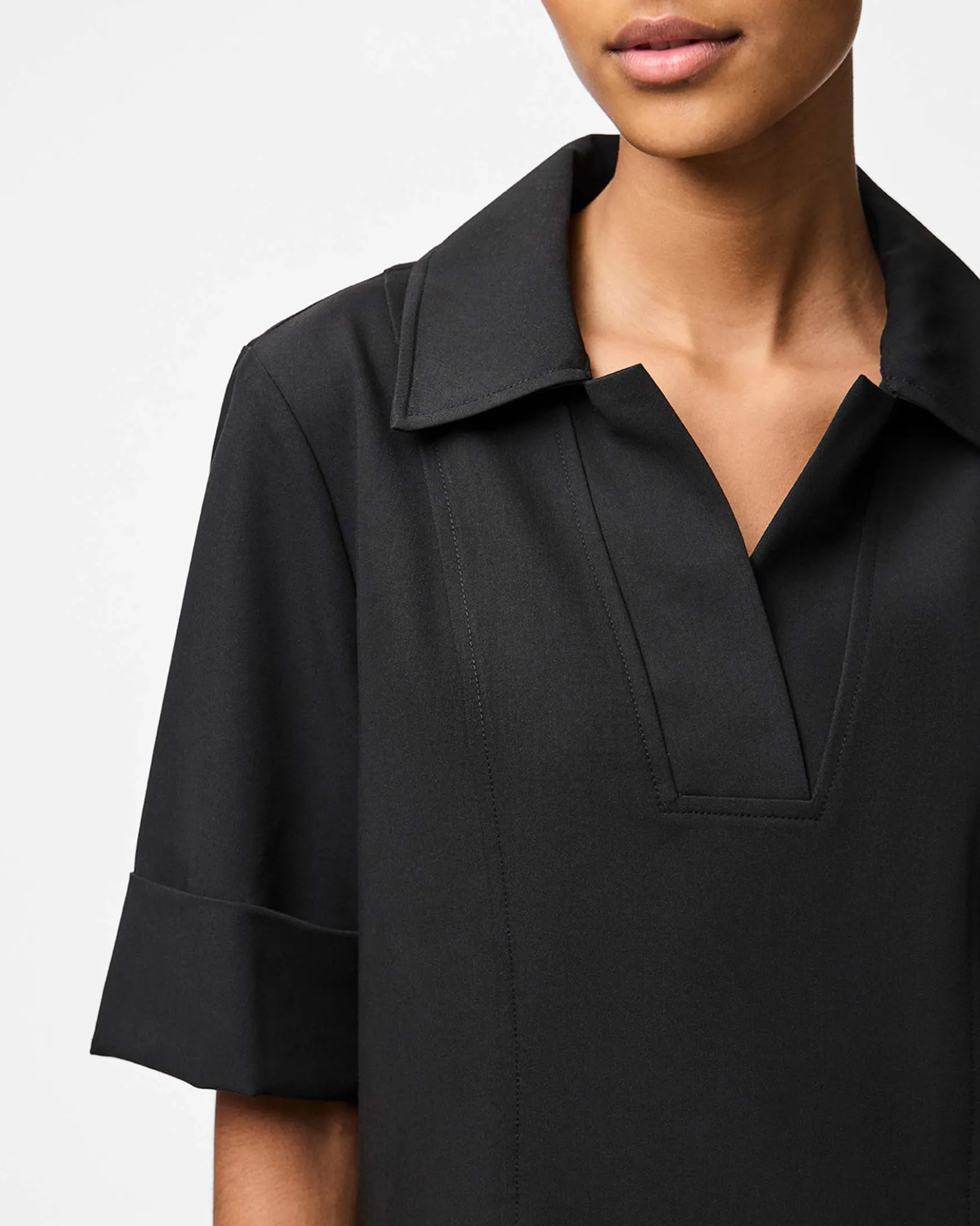 PCFRIDA SS V-NECK DRESS