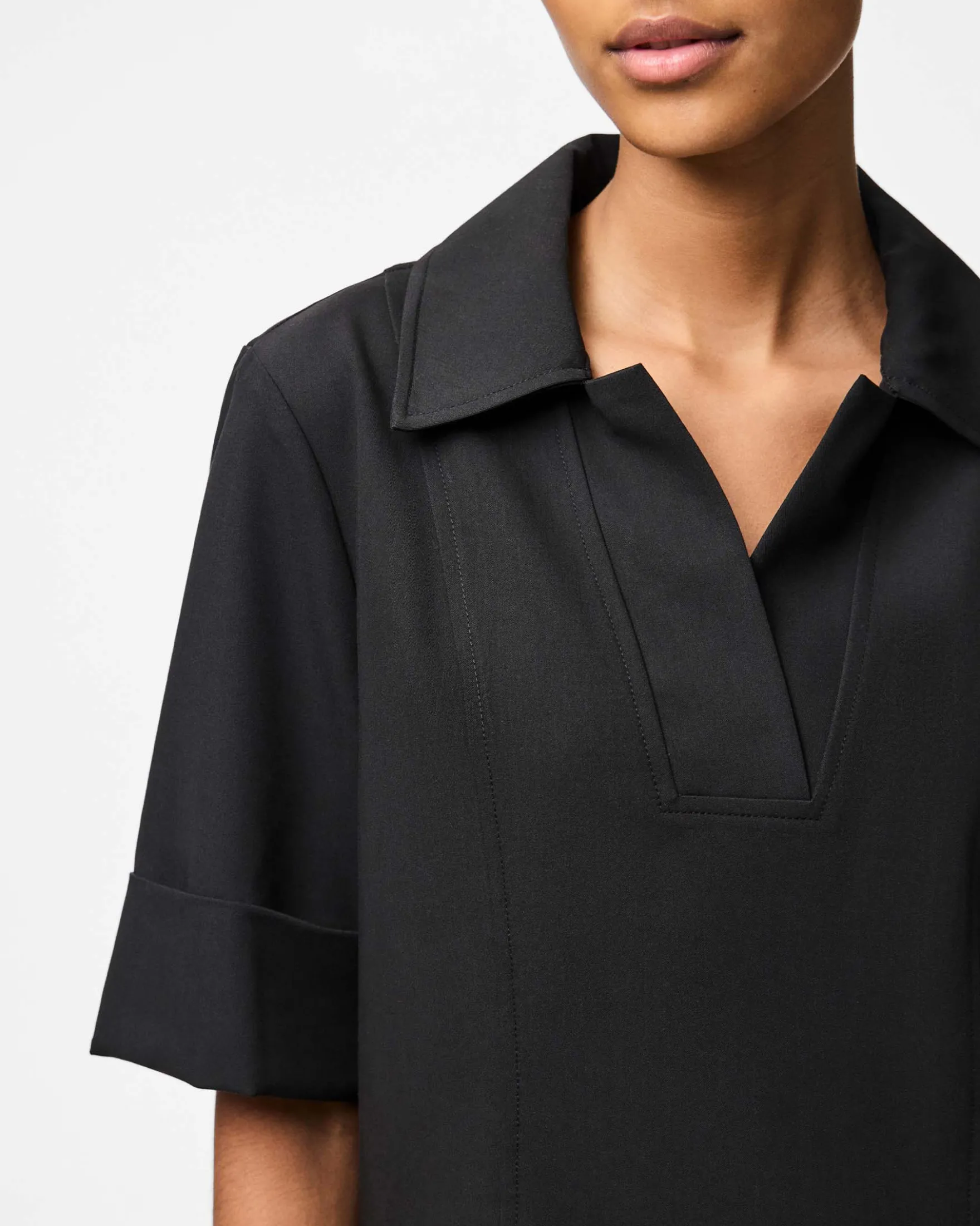 PCFRIDA SS V-NECK DRESS