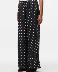 PCJYTTA STRAIGHT SATIN PANTS