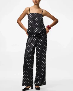 PCJYTTA STRAIGHT SATIN PANTS