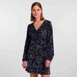 Pckam ls wrap dress
