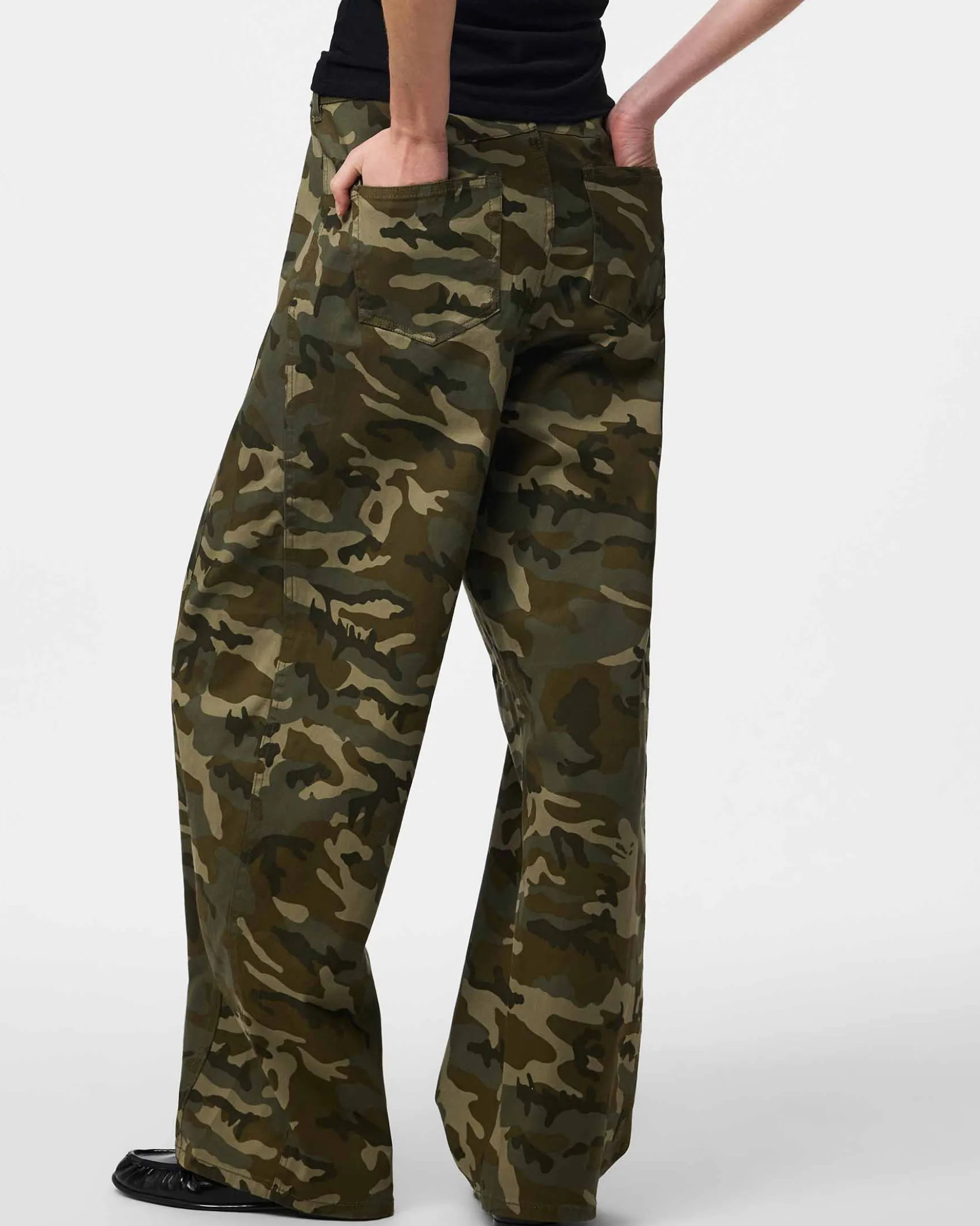 PCMIMMI TIE BARREL JEANS