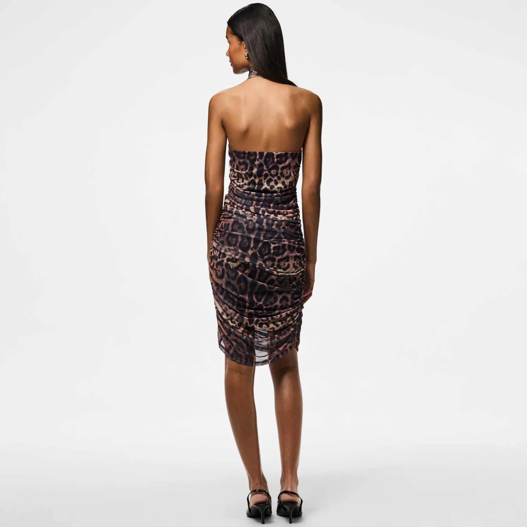 Pcnalle sl halterneck mesh dress