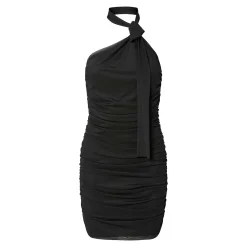 Pcnalle sl halterneck mesh dress