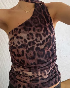 Pcnalle sl halterneck mesh top