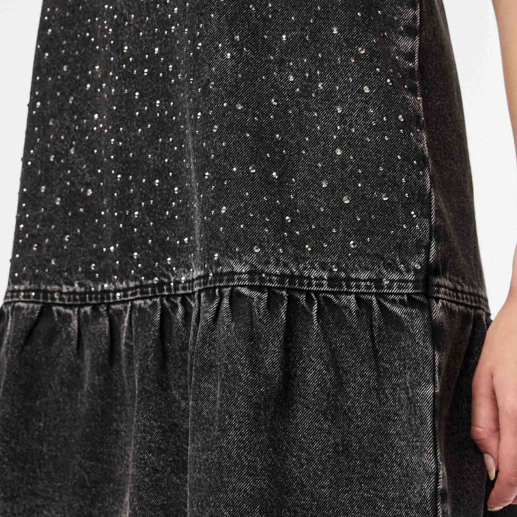 Pcnoel short slip denim dress
