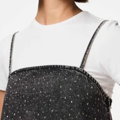 Pcnoel short slip denim dress