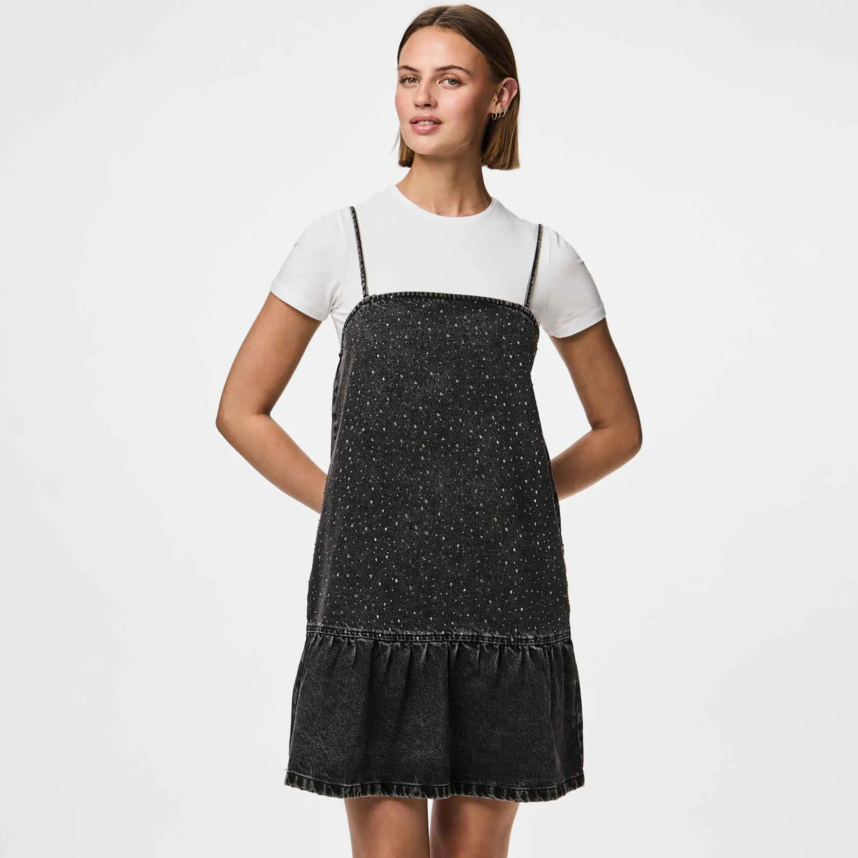 Pcnoel short slip denim dress