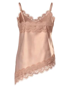 PCNOMI STRAP SATIN LACE TOP
