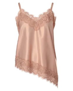PCNOMI STRAP SATIN LACE TOP