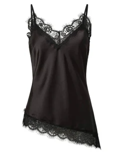 PCNOMI STRAP SATIN LACE TOP