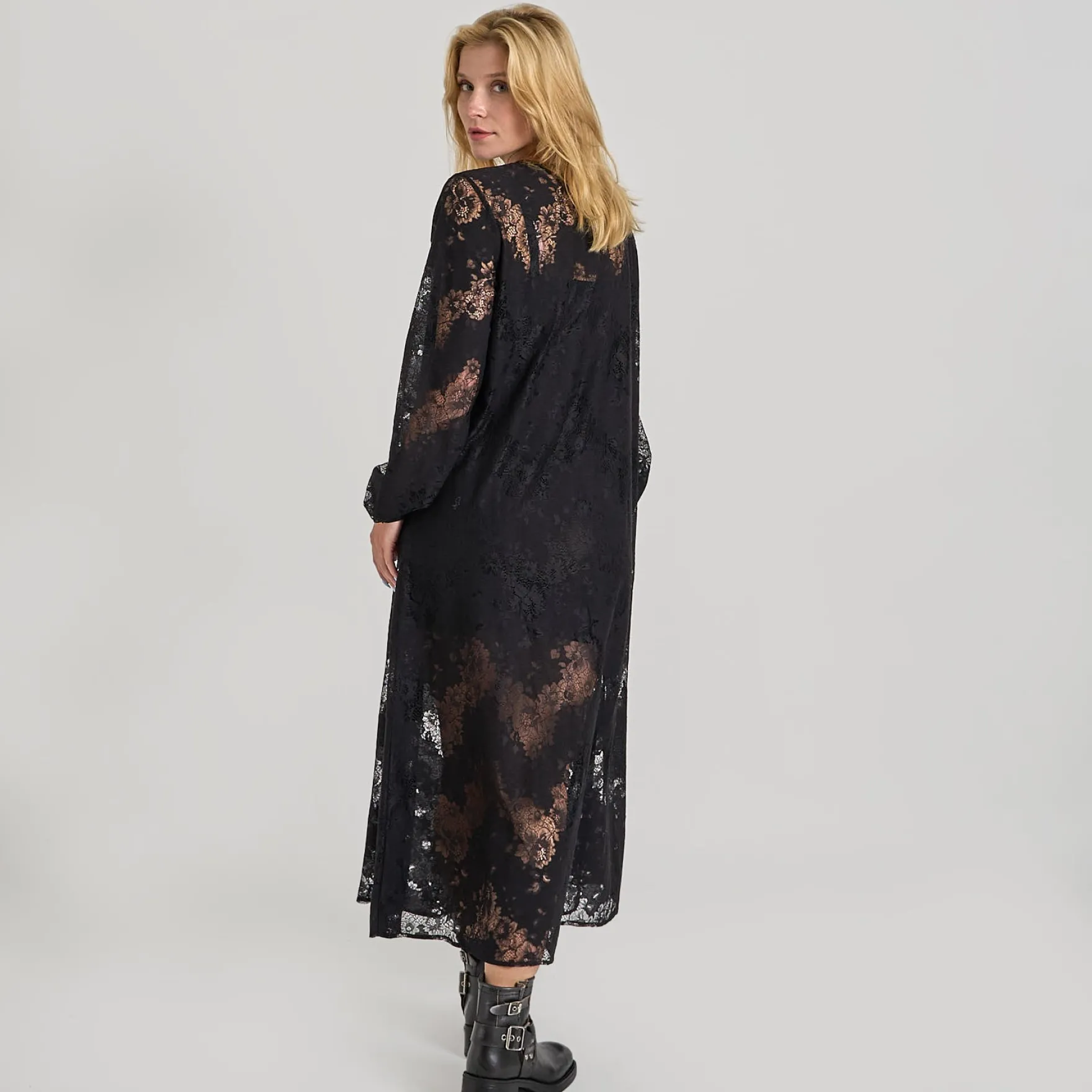 Pcnorinne ls midi dress