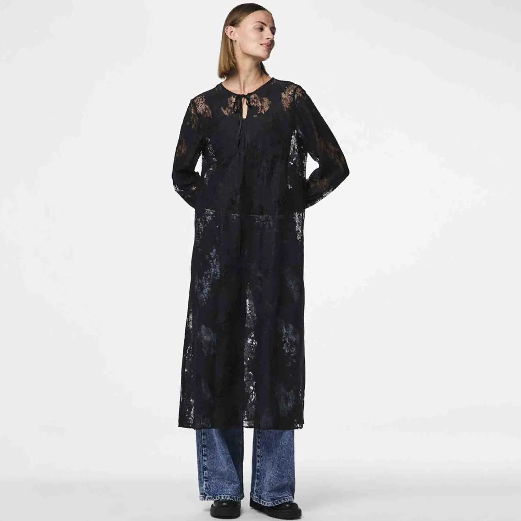 Pcnorinne ls midi dress