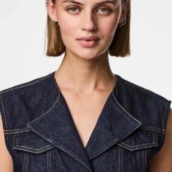 Pcnua sl fitted denim vest