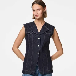 Pcnua sl fitted denim vest