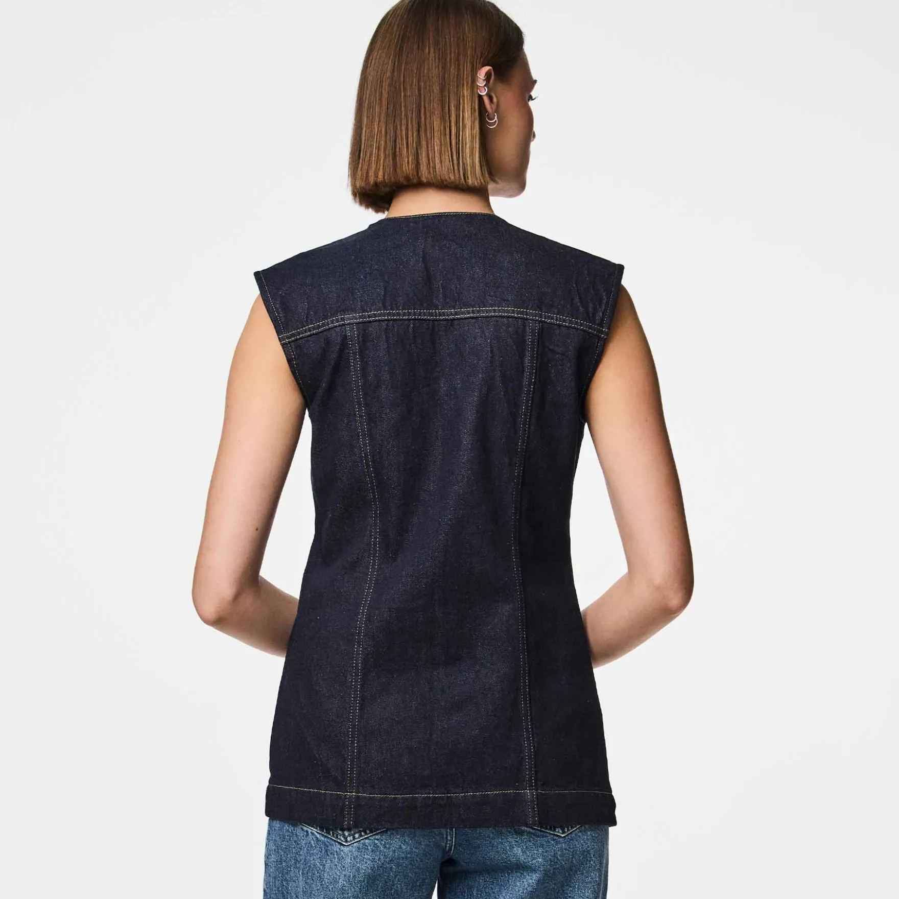 Pcnua sl fitted denim vest