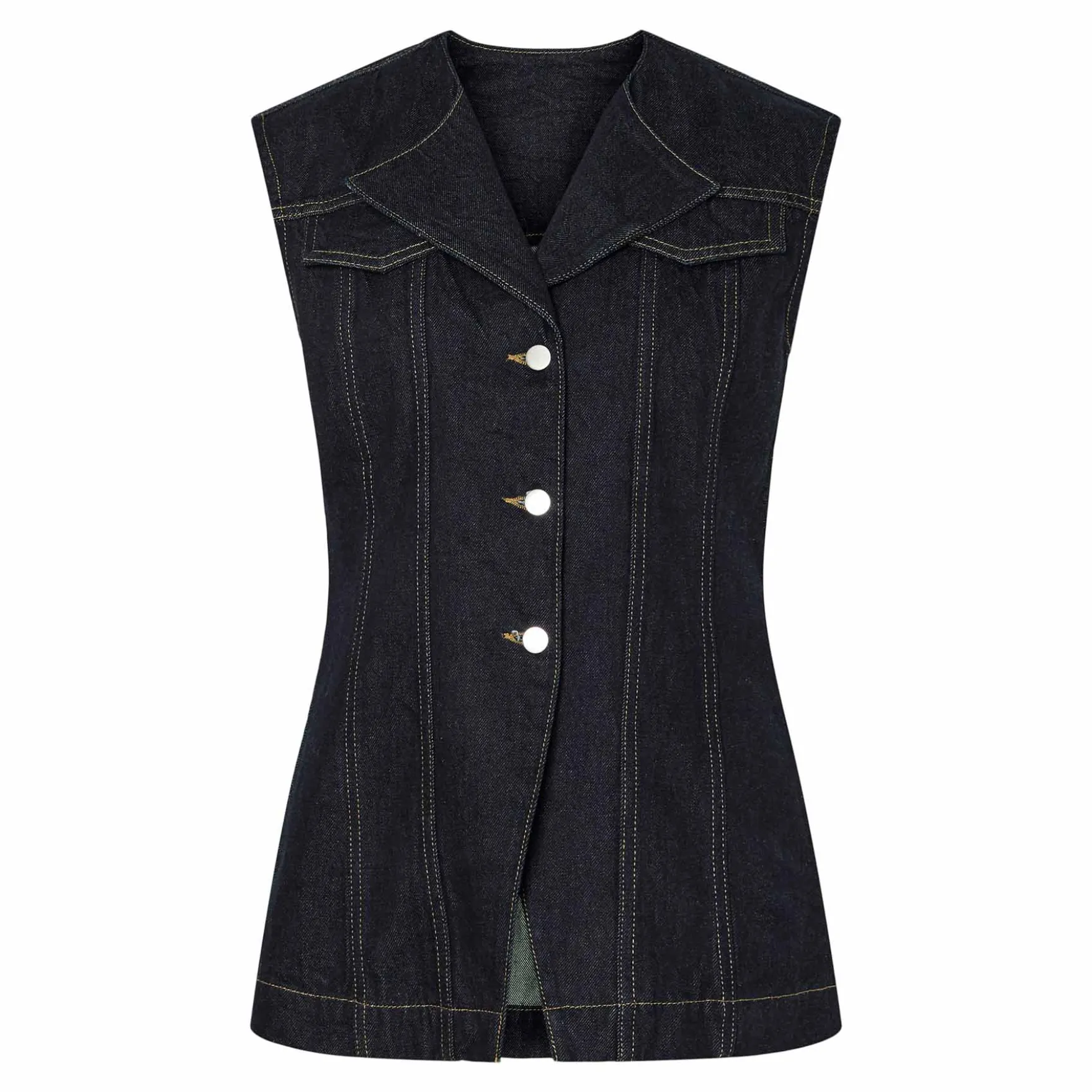 Pcnua sl fitted denim vest
