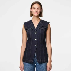 Pcnua sl fitted denim vest