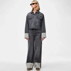 Pcpil hw straight fold up jeans