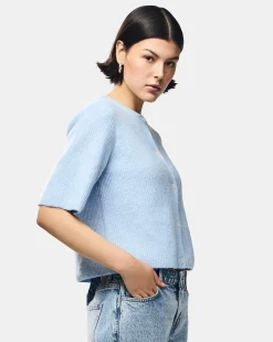 Pcsilly ss o-neck knit