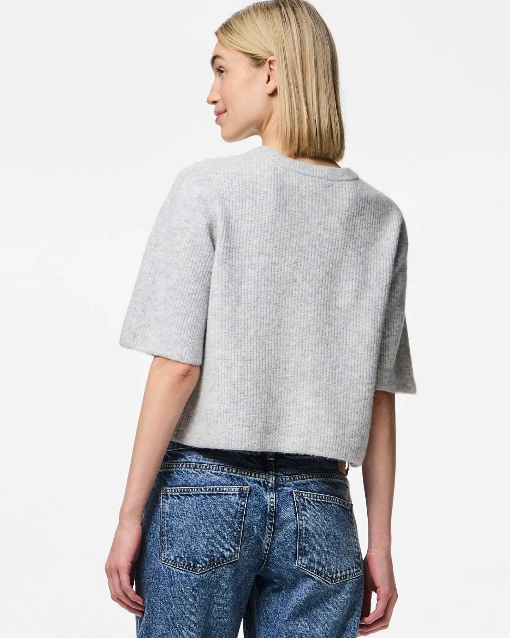 Pcsilly ss o-neck knit
