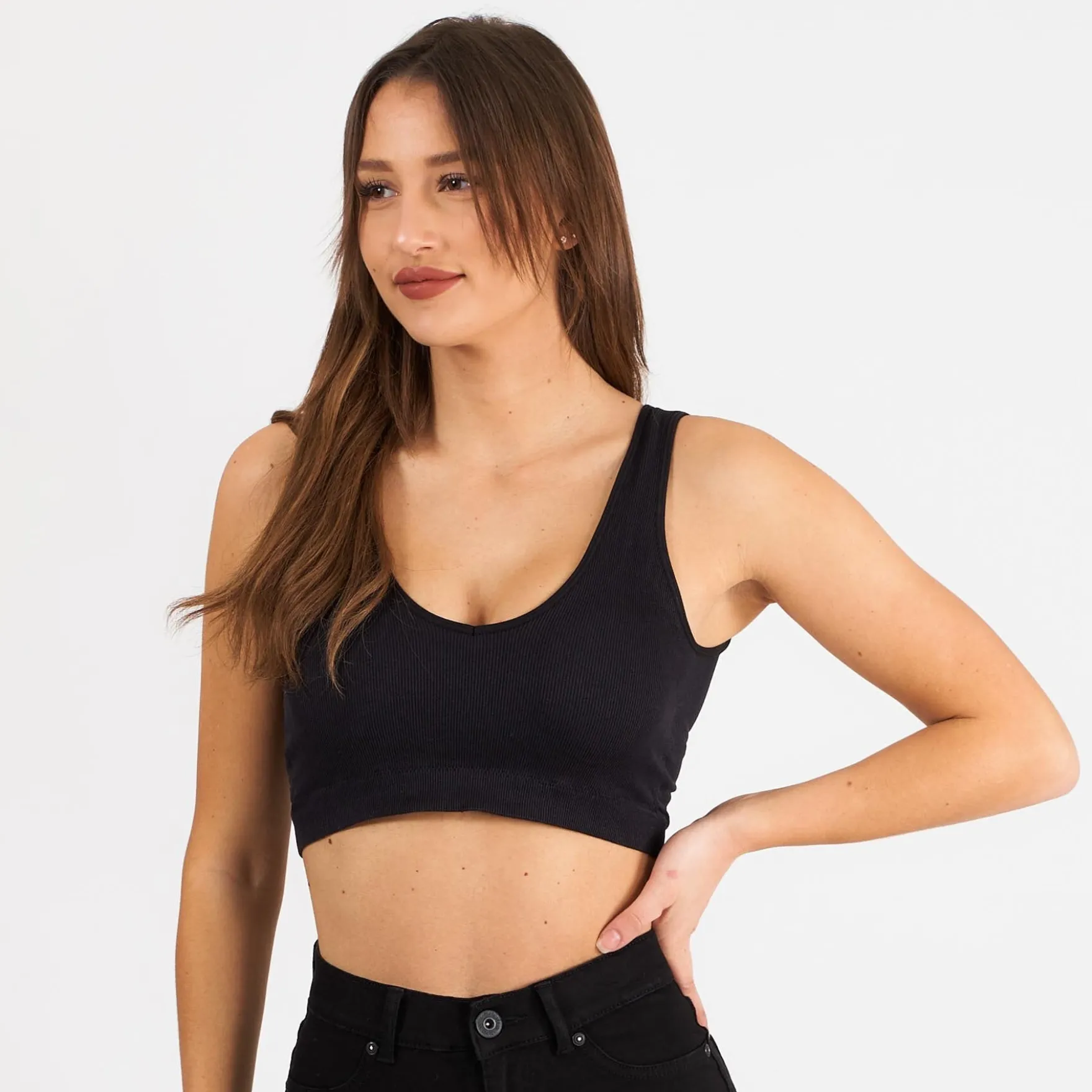 Pcsymmi rib bra 2-pack