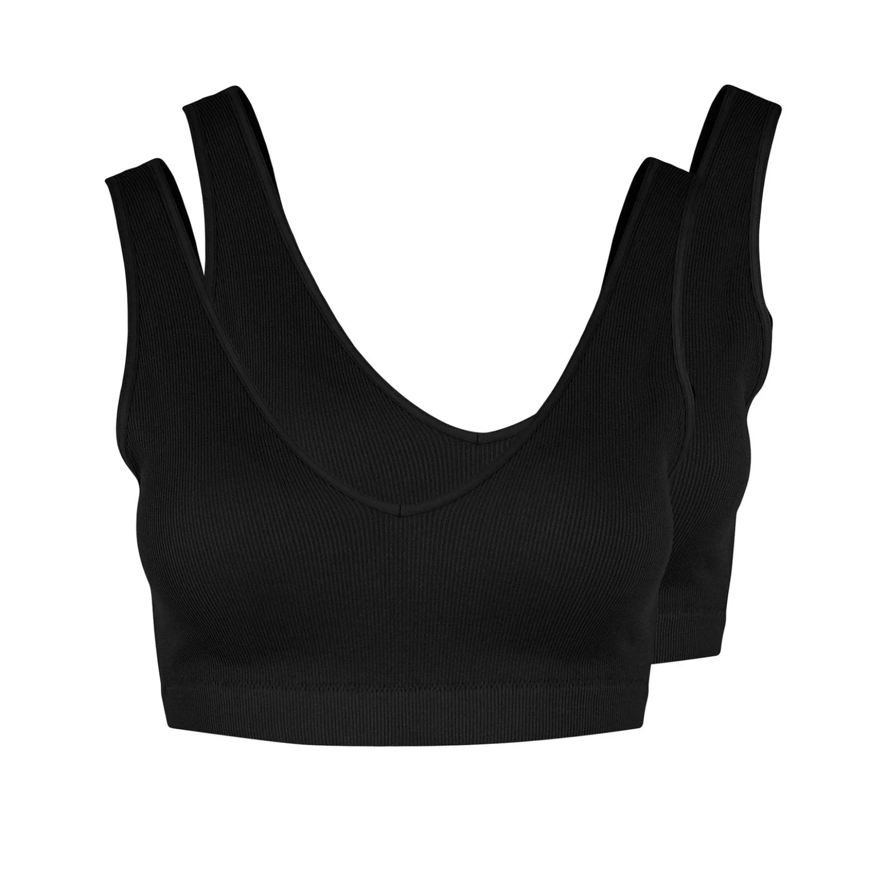 Pcsymmi rib bra 2-pack