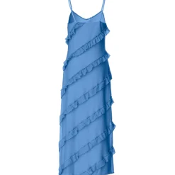 PCTWIRL FRILL MAXI STRAP DRESS