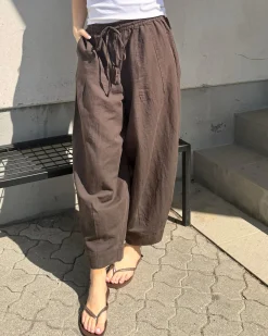 Pia barrel linen pants