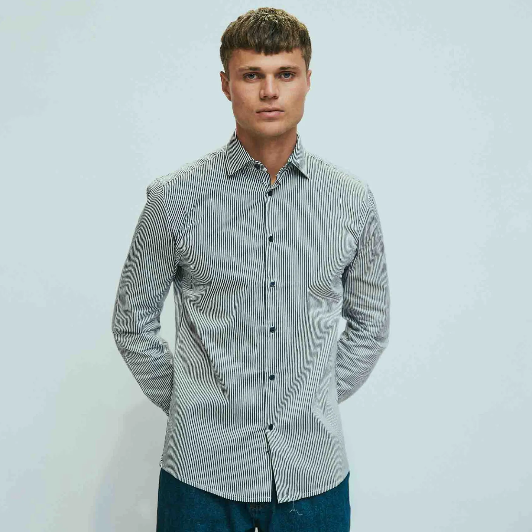 Poplin stretch shirt