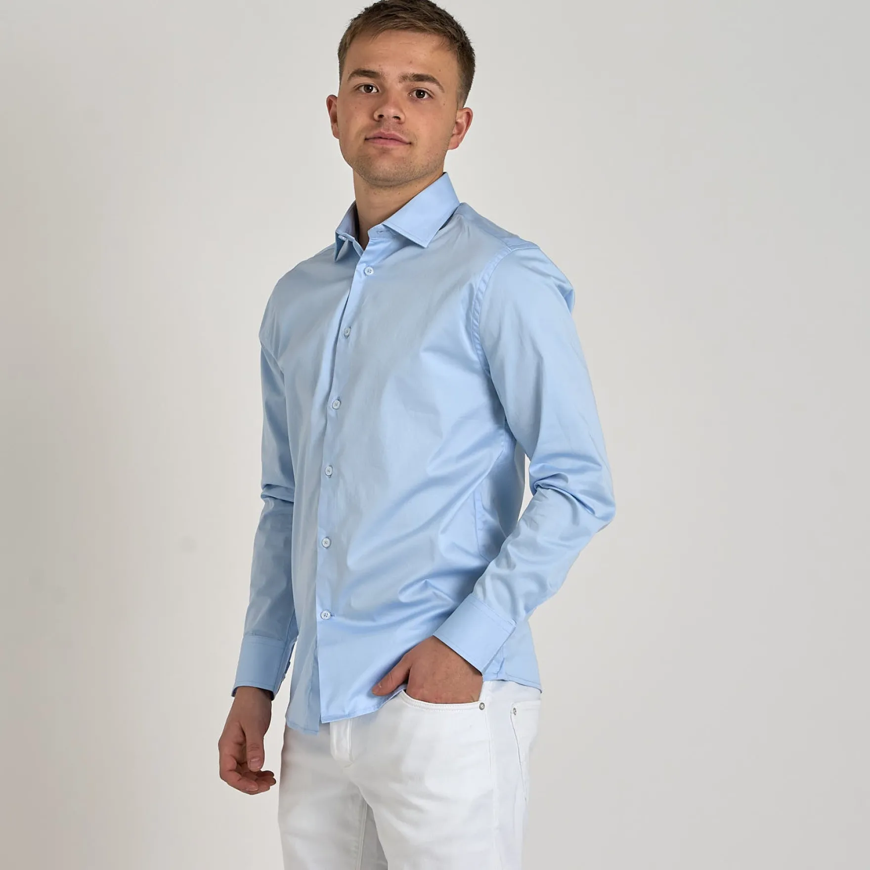 Poplin stretch shirt