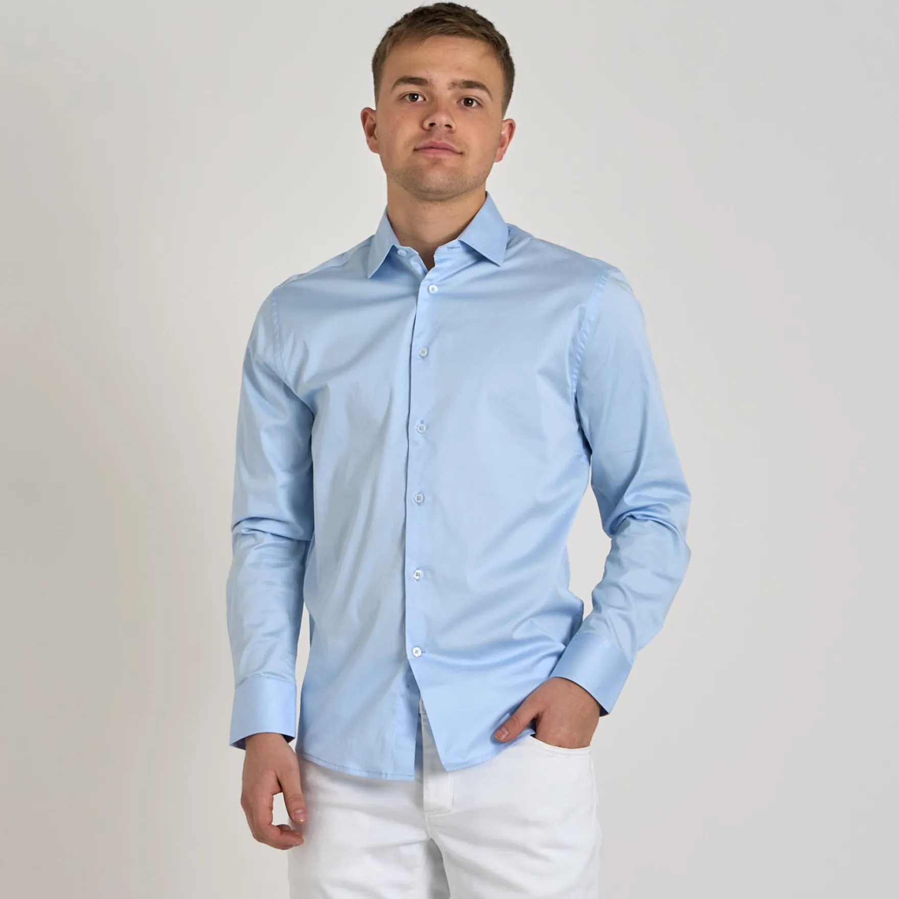 Poplin stretch shirt