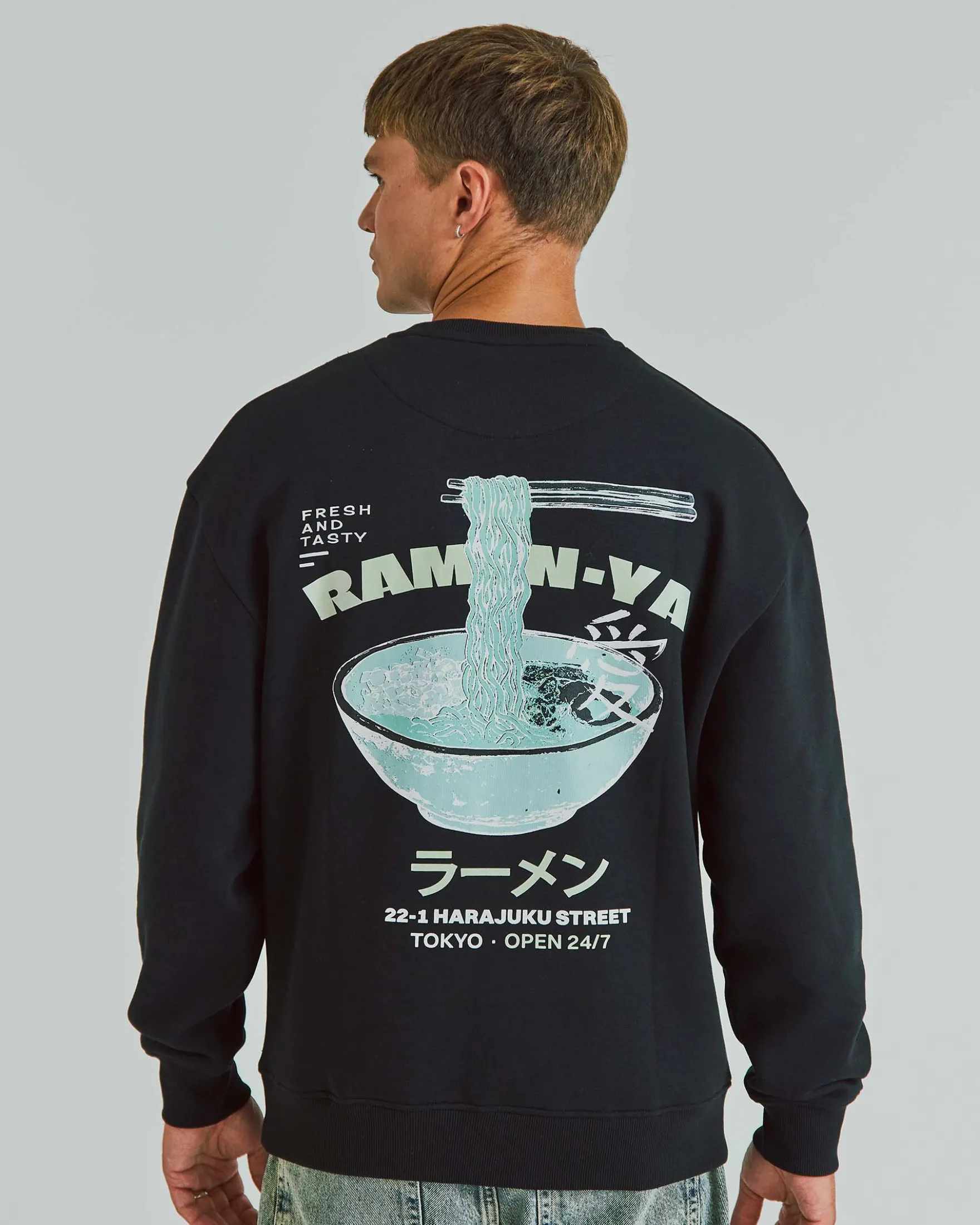 Printed Boxy Crew