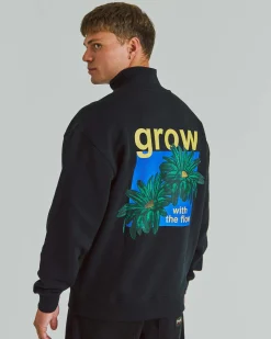 Printed Boxy Half Zip