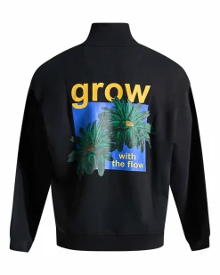 Printed Boxy Half Zip