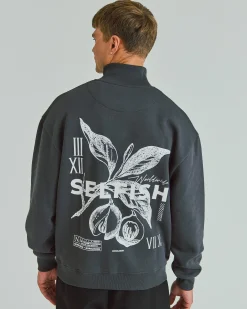 Printed Boxy Half Zip