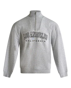 Printed Boxy Half Zip